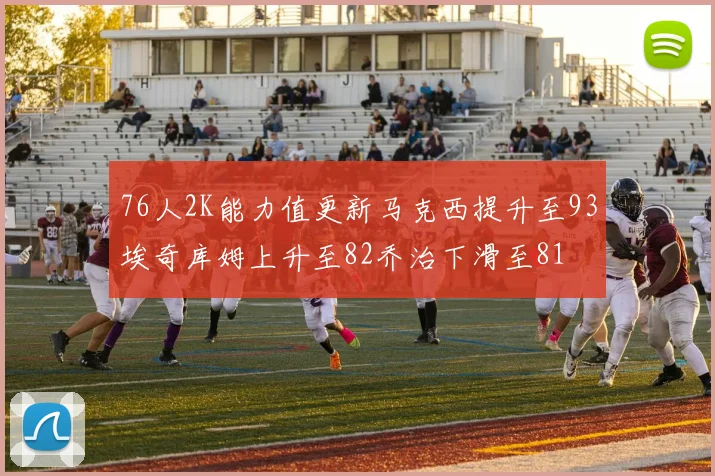 76人2K能力值更新马克西提升至93埃奇库姆上升至82乔治下滑至81